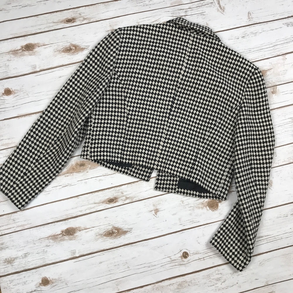VTG Ann Taylor LOFT Checkered Cropped Jacket 8 - Picture 6 of 6